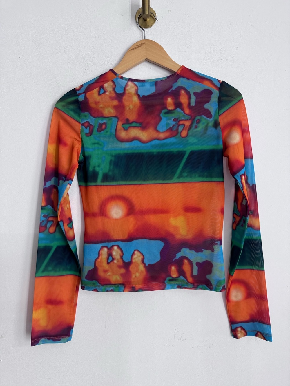 MIAOU Long Sleeve Mesh Tee S $129 - Picture 7 of 8